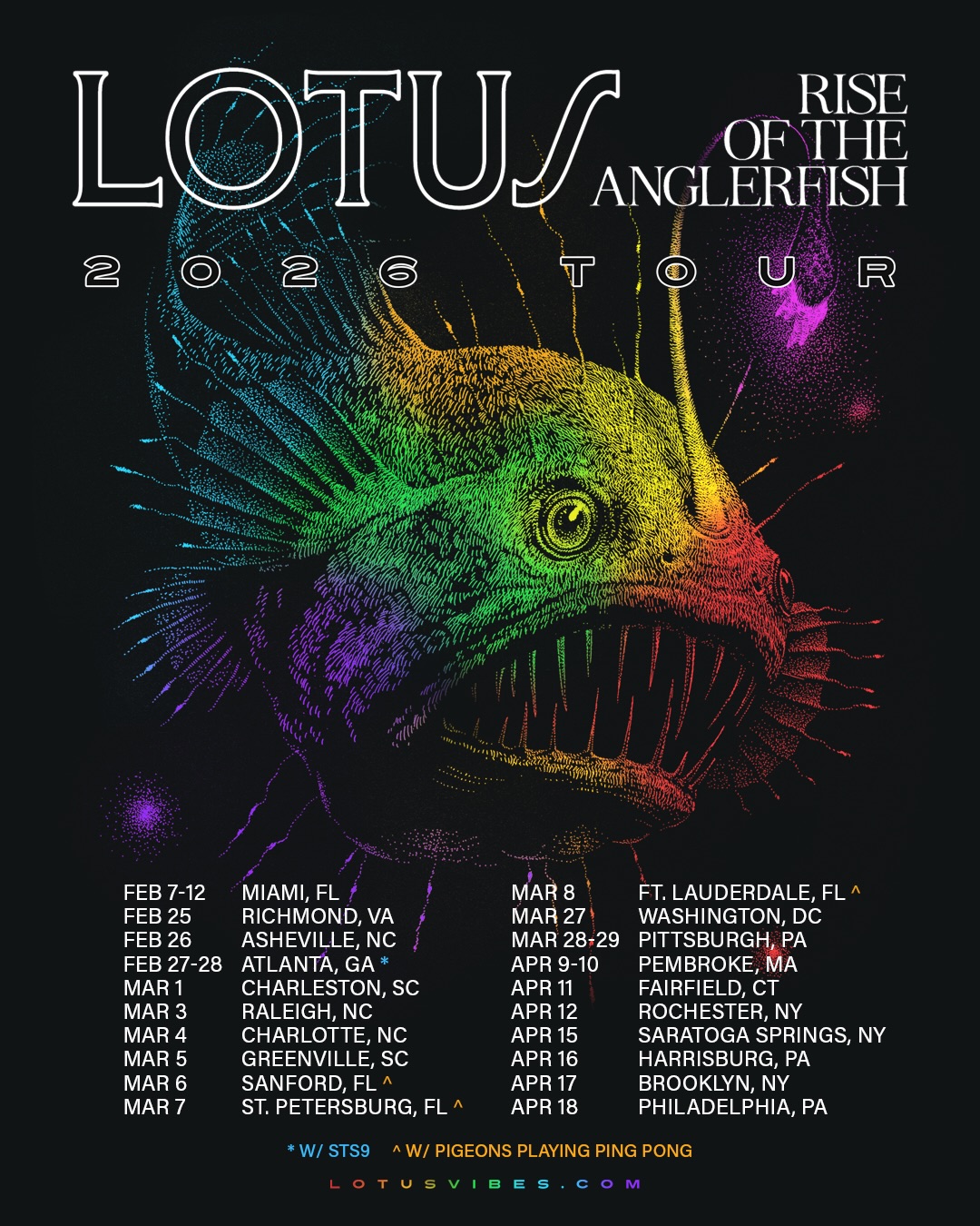 Lotus Rise of the Anglerfish Tour Poster 2026